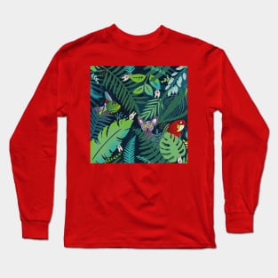 peek-a-boo jungle animals Long Sleeve T-Shirt